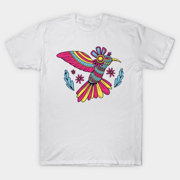 Beautiful Tribal Humming Bird T-Shirt by BamBam